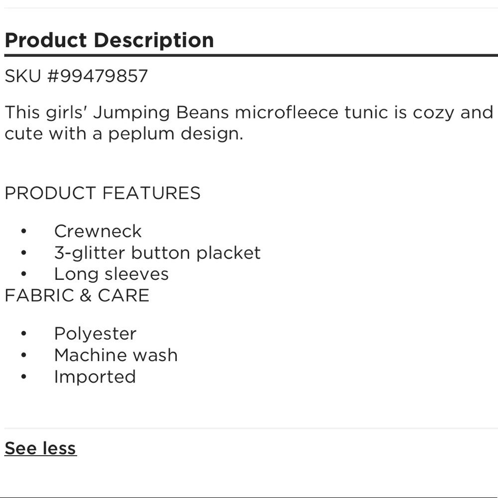 Baby girl microfleece peplum tunic - Picture 2 of 2